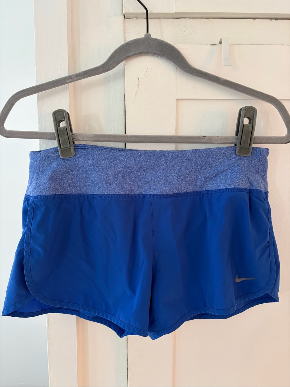 Nike Women’s Royal Blue Athletic Running Shorts with Heathered Waistband